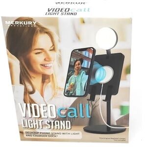 Merkury Innovations Black Video Call Light Stand